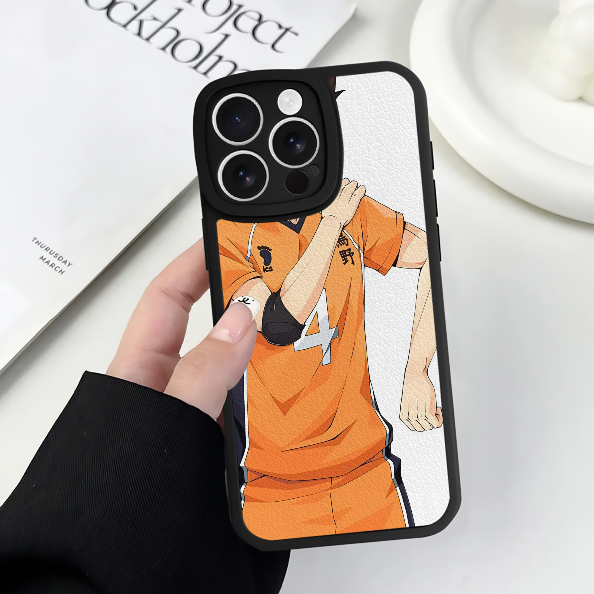 （画像用） ハイキュー!! Haikyu!! 【iPhone 16シリーズ対応】シリコンスマホケース（レザー調） 材質：シリコン